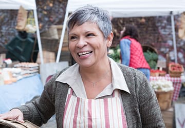 woman with short hair 